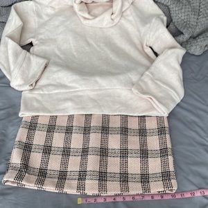 Wild Fable plaid pull on elastic waist skirt, Size Small